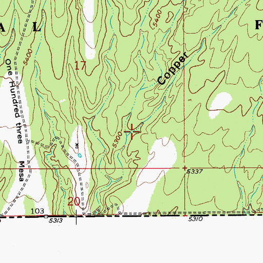 Topographic Map of Copper Canyon, AZ
