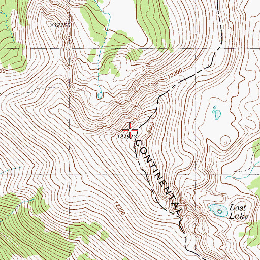 Topographic Map of Wander Ridge, CO