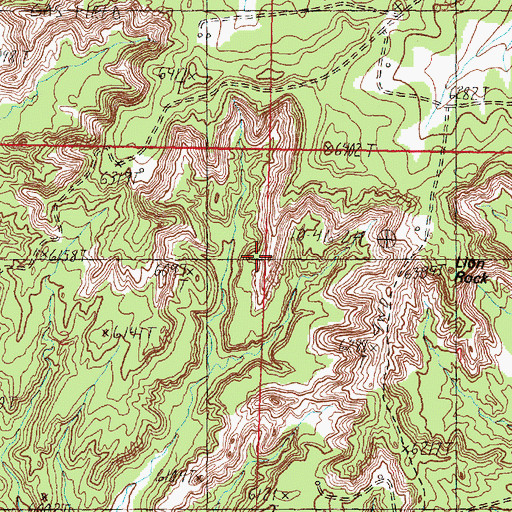 Topographic Map of Molar Rock, NM