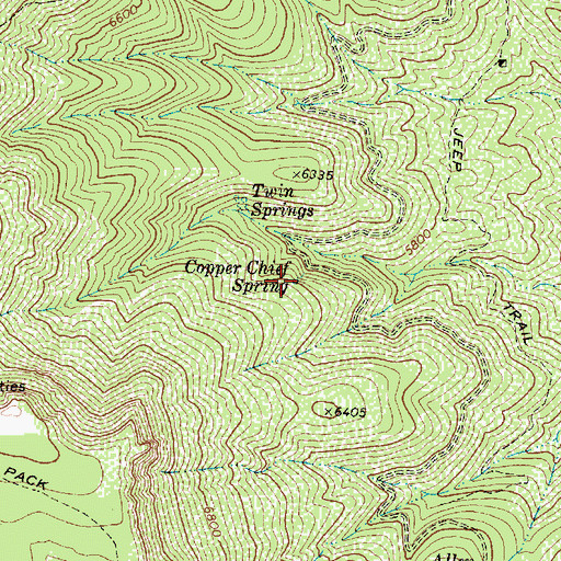 Topographic Map of Copper Chief Spring, AZ