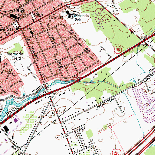 Topographic Map of Hooten Creek, NJ