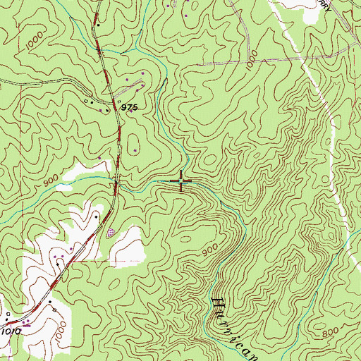 Topographic Map of Cardinal Creek, GA
