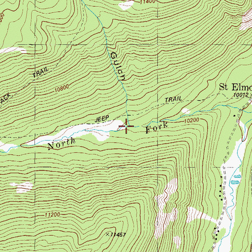 Topographic Map of Sawmill Gulch, CO
