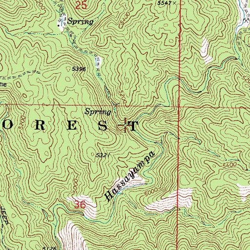 Topographic Map of Copper Creek, AZ