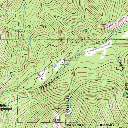 Topographic Map of Spring Gulch, CO