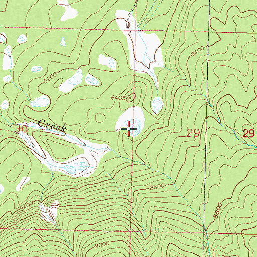 Topographic Map of Beckwith Reservoir, CO