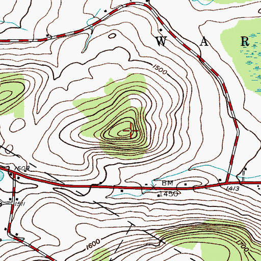Topographic Map of Wilders Hill, NY