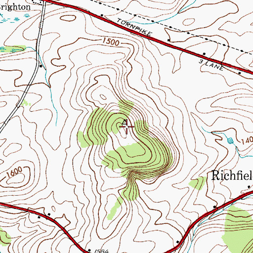 Topographic Map of Gunset Hill, NY