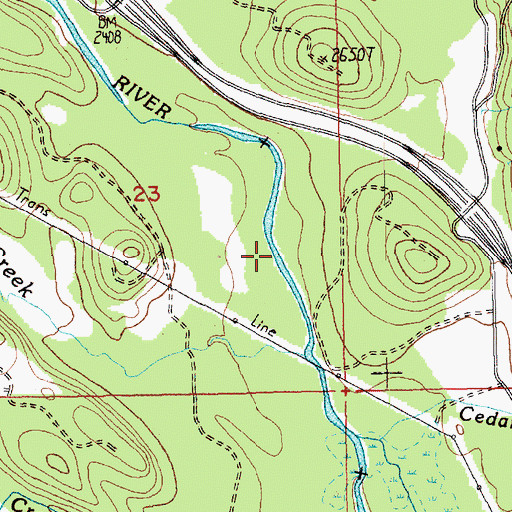 Topographic Map of Houle Creek, WA