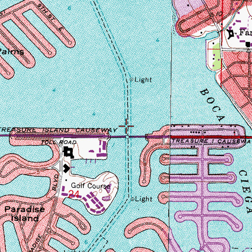 Topographic Map of Boca Ciega Bay, FL