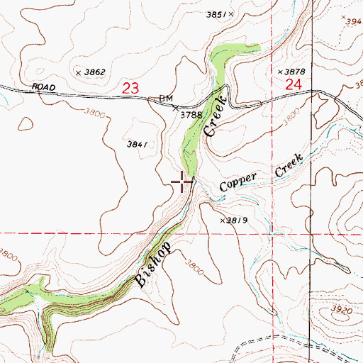 Topographic Map of Copper Creek, AZ
