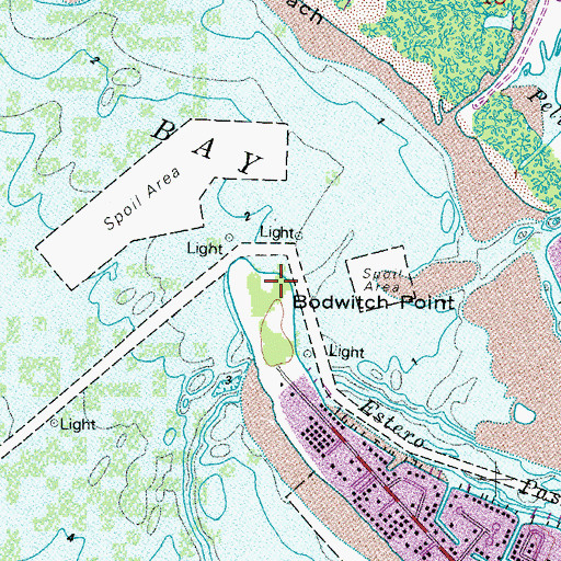Topographic Map of Bodwitch Point, FL