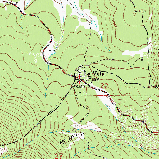 Topographic Map of La Veta Pass, CO