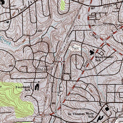 Topographic Map of Wolfpack Creek, GA