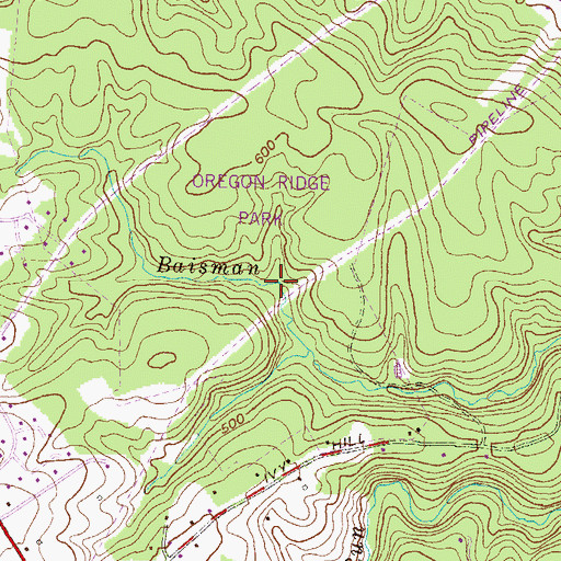 Topographic Map of Wolman Run, MD
