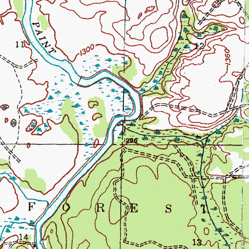 Topographic Map of Camp Buckskins Creek, MI
