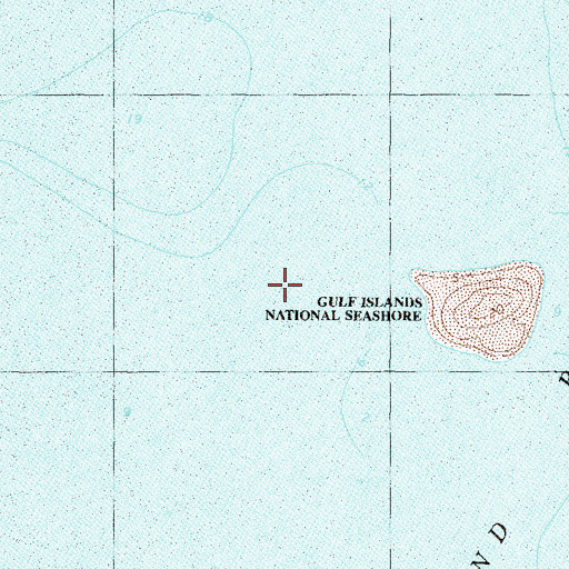 Topographic Map of West Petit Bois Island, MS