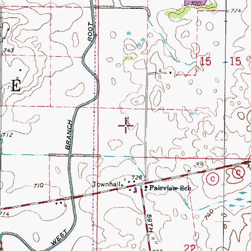 Topographic Map of Village of Yorkville, WI