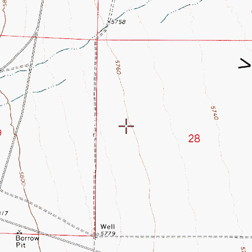 Topographic Map of Hadley, NV