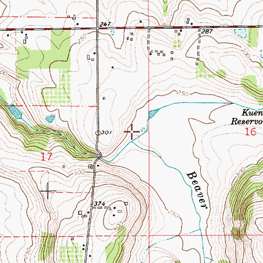 Topographic Map of Urban Reservoir, OR