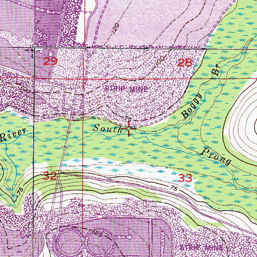 Topographic Map of Boggy Branch, FL