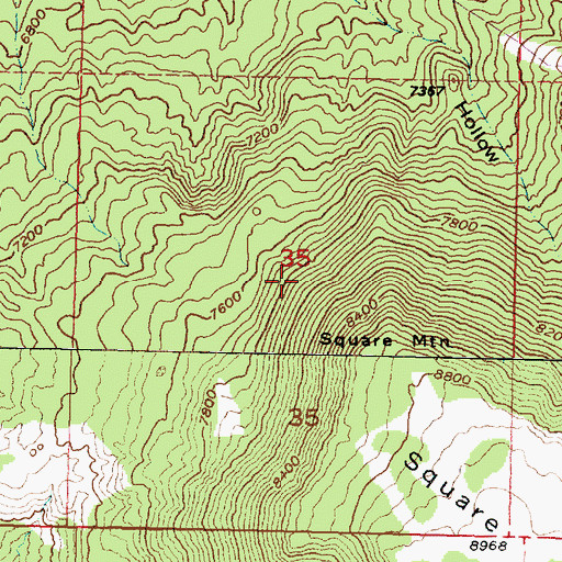 Topographic Map of Town of Cedar Highlands, UT