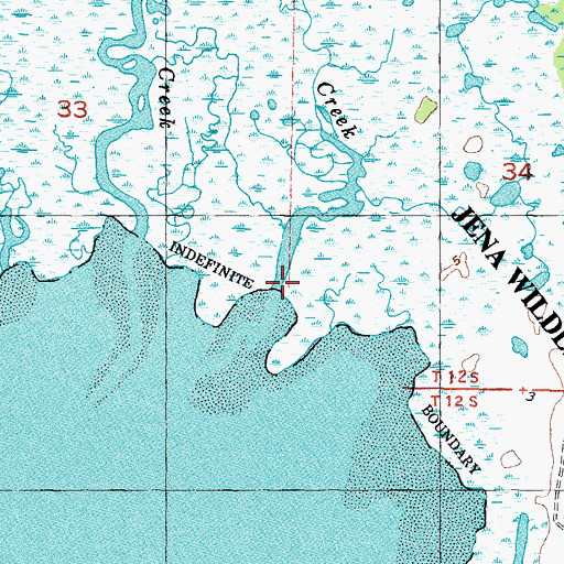Topographic Map of Boggy Creek, FL