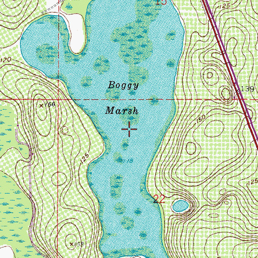 Topographic Map of Boggy Marsh, FL