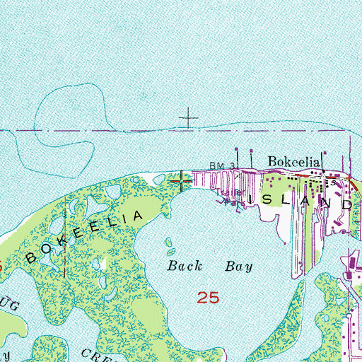 Topographic Map of Bokeelia Island, FL