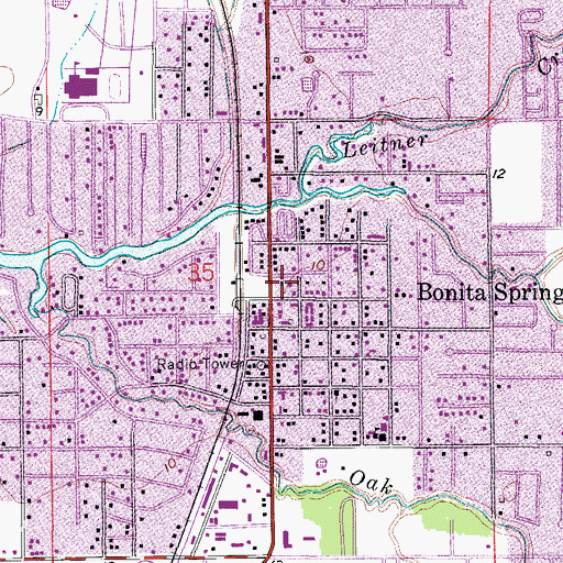 Topographic Map of Bonita Springs, FL