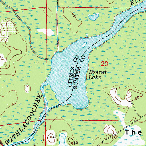 Topographic Map of Bonnet Lake, FL