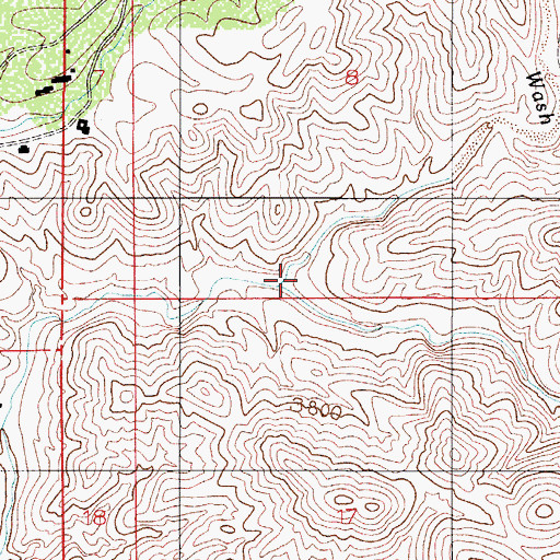 Topographic Map of Copper Hill Wash, AZ