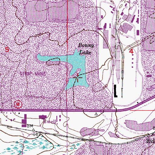 Topographic Map of Bonny Lake, FL