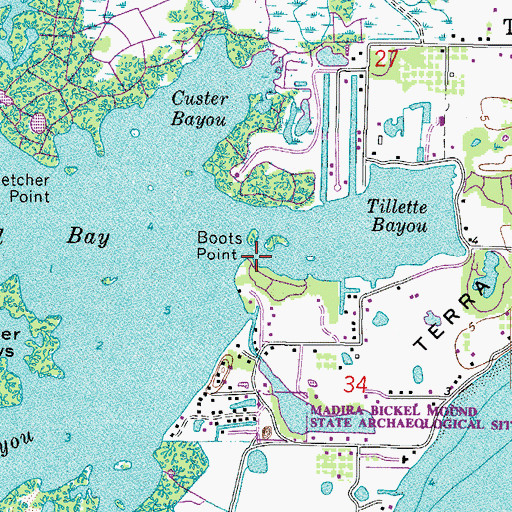 Topographic Map of Boots Point, FL