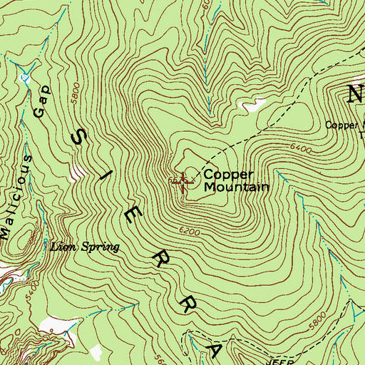 Topographic Map of Copper Mountain, AZ