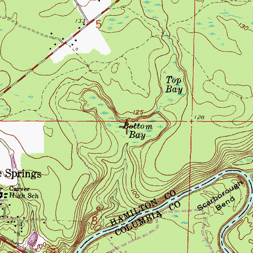 Topographic Map of Bottom Bay, FL