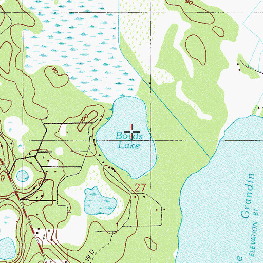 Topographic Map of Boyds Lake, FL