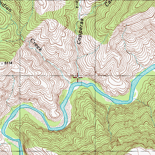 Topographic Map of Copperas Canyon, AZ