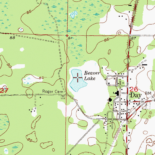 Topographic Map of Brewer Lake, FL