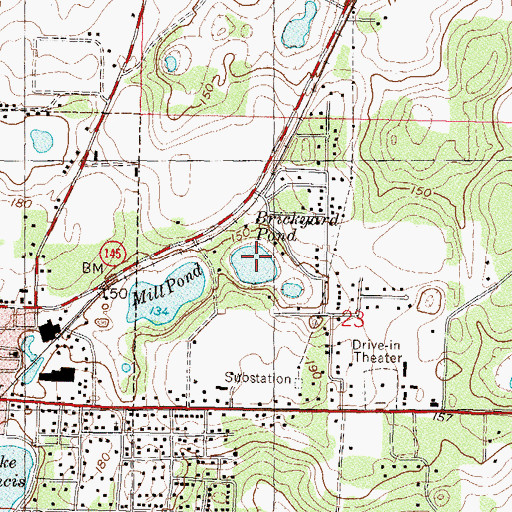 Topographic Map of Brickyard Pond, FL