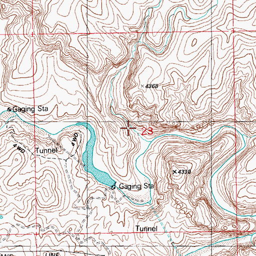 Topographic Map of Copperplate Gulch, AZ