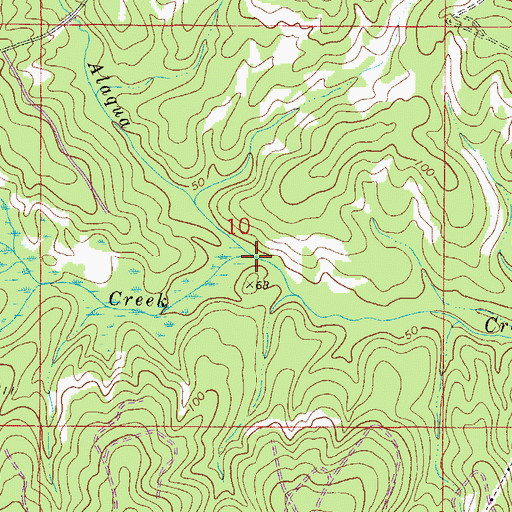 Topographic Map of Brier Creek, FL