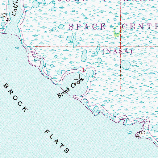Topographic Map of Brock Creek, FL