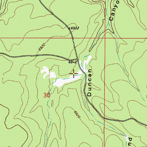 Topographic Map of Corduroy Wash, AZ
