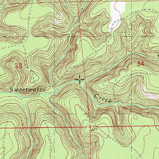 Topographic Map of Brown Branch, FL