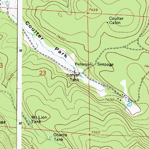Topographic Map of Corner Tank, AZ