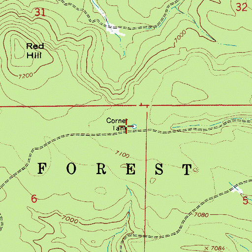 Topographic Map of Corner Tank, AZ