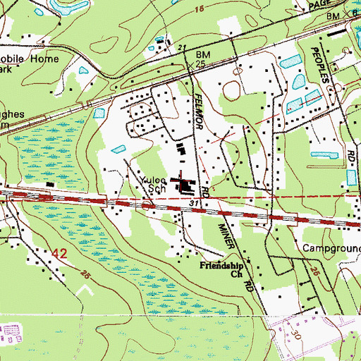 Topographic Map of Bryant Academy, FL