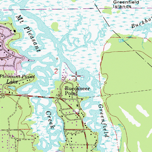 Topographic Map of Buccaneer Point, FL