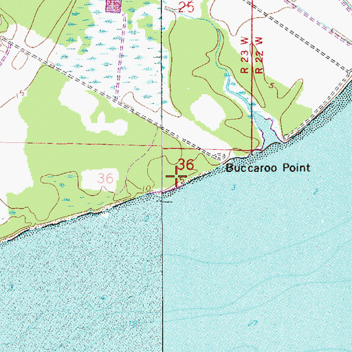 Topographic Map of Buccaroo Point, FL